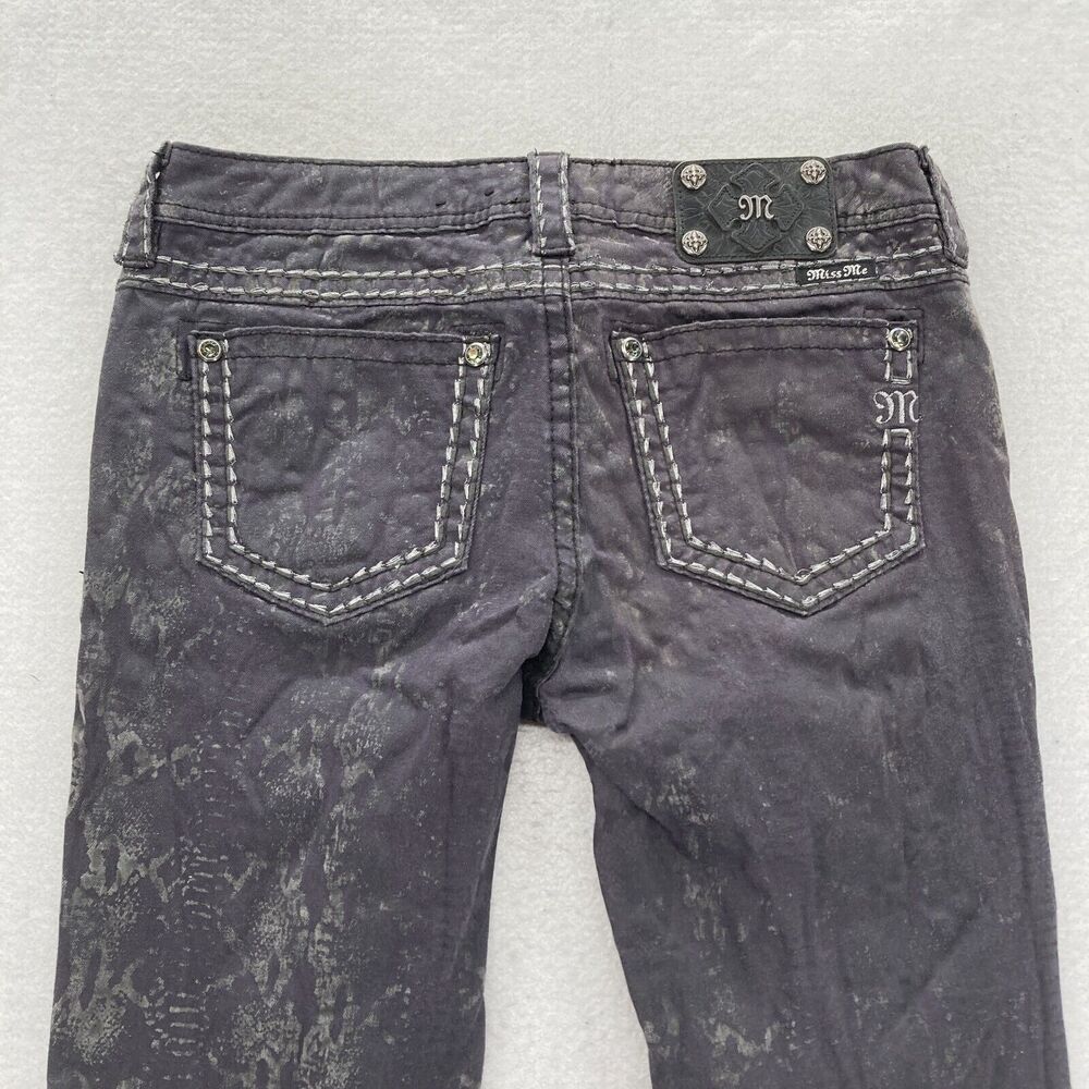 Miss Me Jeans Women's 30 Skinny Signature Rise Snakeskin Denim Pant